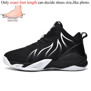 Summer Men High Top Mesh Basketball Shoes Sneakers Training Sport Shoes Plus Size 47 48 Breathable Anti Slip