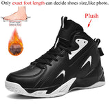Autumn Winter Men High-Top PU Leather Basketball Shoes Training Sneakers Sport Shoes Big Size 48 49 50 51 Anti-Slip
