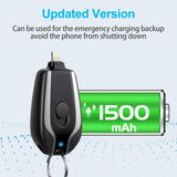 Mini Key Chain Charging Bag Portable Mobile Power Wireless Portable 1500mA Emergency Power