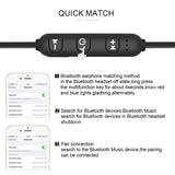 Wireless earphones Neckband Magnetic Sports 5.0 Bluetooth Earphone Stereo Earbuds Music Metal Headphones With Mic For All Phones