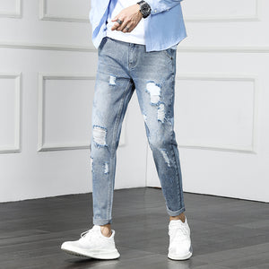 Ripped Cropped Beggar Pants