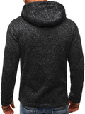 Men's Grey Casual Hooded Sweatshirts