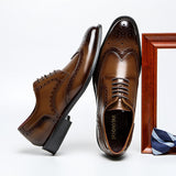 Brogue Cowhide British Leather Shoes