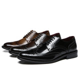 Brogue Cowhide British Leather Shoes