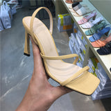 High-heeled sandals