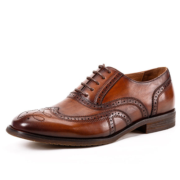 British Bullock Carved Oxford Shoes