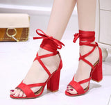High heel strap women's sandals