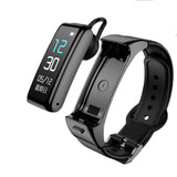 B6 Smart Bracelet Watch Bluetooth Headset Separation 2-In-1 Call Heart Rate Listening Song Sports Men And Women