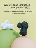 1pc Single Ear Low Latency Game Real Bone Conduction Bluetooth Headset Not In-Ear Sports Anti-Sweat Bone Conduction Headphone
