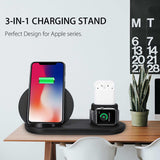 3 in1 10W Qi Wireless Charger Dock Station Fast Charging for Apple Watch 1 2 3 4 For iPhone XR XS Max For Samsung S9 For AirPods