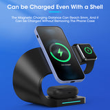 4 in 1 Magnetic Wireless Charger for iPhone12 Apple Watch Headphones Wireless Charging
