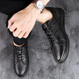Men's Casual Fashion Breathable Leather Shoes