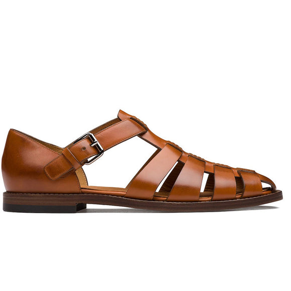 Stitched Faux Leather Sandals