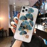 Chic Marble Gold Foil Phone Cases for iPhone 12 11 Pro Max XR X 8 7 6 Plus Glitter Soft Silicone Cover for iPhone XS Max SE 2020