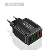 3.1A 4usb Mobile Phone Charger Travel Charger Charging Plug European Regulation Charging Head Charging Plug