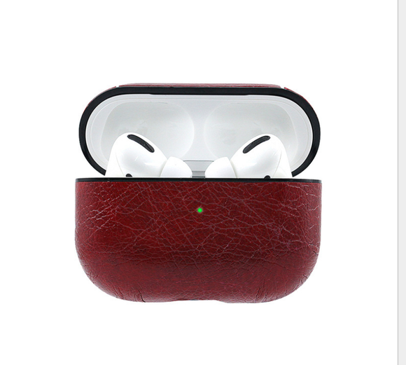 PU Leather Case for Airpods Pro Luxury Protective Cover with Anti-lost Buckle for Air Pods Pro 3 Headphone Earpods Fundas