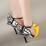 Pointed high butterfly sandals
