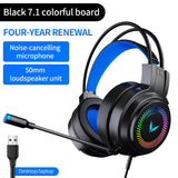 Computer Headset 7.1 Channel Wired Headset G58 Head-Mounted Game With Microphone Headset