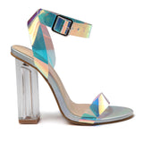 Colorful Buckle high-heeled sandals