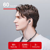 EARDECO 60 Hours Endurance Bluetooth Headphones Stereo Bass Wireless Headphone Neckband Power LED Display Headset TF Card Magnet