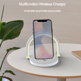 Night Light Wireless Charger 15W Fast Charge with Mobile Phone Stand Desk Lamp Power Bank