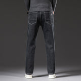 Loose Straight Mid-rise Stretch Jeans