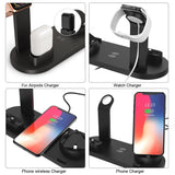 4 in 1 Wireless Charging Dock Station For Apple Watch iPhone X XS XR MAX 11 Pro 8 Airpods 10W Qi Fast Charger Stand Holder