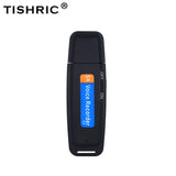 TISHRIC Mini Dictaphone USB Voice Recorder Pen U-Disk Professional Flash Drive Digital Audio Recorder Micro SD TF Card Up to 32G