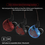 KZ ZS10 Earphones 4BA+1 DD Hybrid In Ear Headphone HIFI Bass Headset DJ Monitor Earphone Earbuds KZ ZS6 AS10 ZST ES4 ED16 BA10