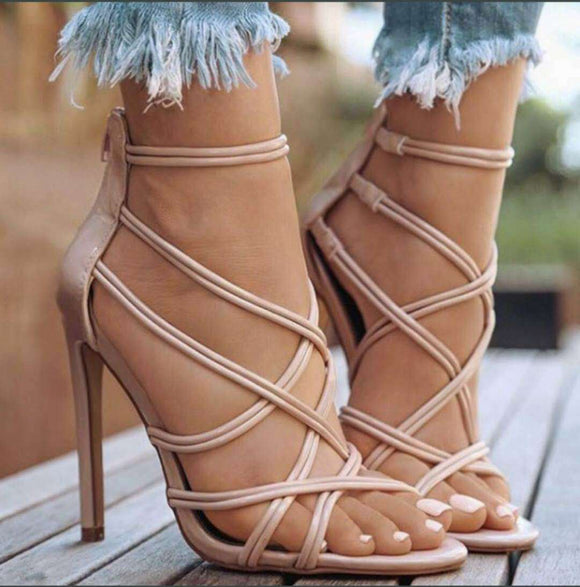 New high-heeled toes sandals