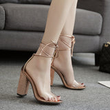 Rome heeled ankle strap sandals