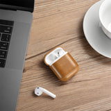 Leather Case For Apple Airpods Airpod Earphone Accessories Dust-proof Retro Protective Cover Bluetooth Headphone Case Waterproof