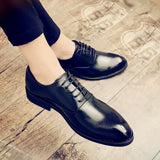 British Trendy Pointed Leather Shoes