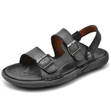 Double Breasted Leather Sandals