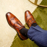 British Bullock Carved Oxford Shoes