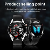 E1-2 Smart Watch Men Bluetooth Call Custom Dial Full Touch Screen Waterproof Smartwatch For Android IOS Sports Fitness Tracker