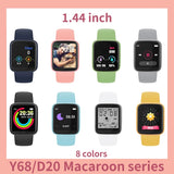 D20S smart bracelet 1.44  inches screen Y68 smart bracelet heart rate blood pressure monitoring pedometer bracelet