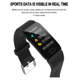 1.14 Smart Band Weather Display Blood Pressure Heart Rate Monitor Fitness Tracker Smart Watch Bracelet Waterproof Men Women Kids