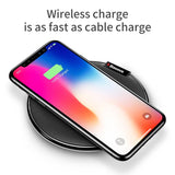 Baseus Qi Wireless Charger Pad For iPhone 8 X Samsung Note 8 Fast Charging Mobile Phone Desktop Wireless Charging