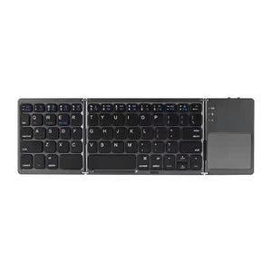 New Mini Wireless Three Folding Bluetooth Keyboard Bluetooth Wireless Folding With Touch Pad Bo33 Rechargeable Keyboard