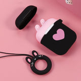 Cute Cartoon Cat Claw Earphone Case Silicone Protective Cover For Airpad i10 TWS Shockproof Earphones Protector Case With Ring