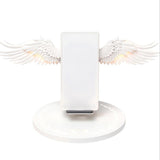 10W Wireless Charger Angel Wings Night Light Mobile Phone Wireless Charger for Android Apple USB Fast Charge with Night Light