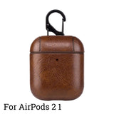 Protective Bag Leather Sleeve Cover Case Storage Earphone Portable For Apple AirPods Charging Box Case For AirPods Pro With Hook
