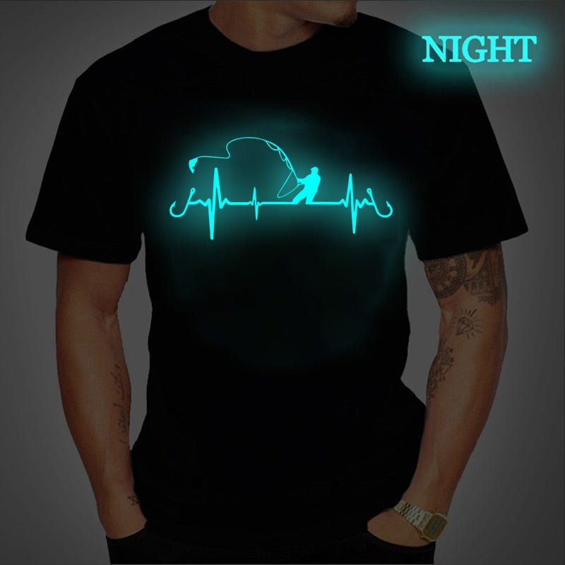 Luminous Graphic Heartbeat T Shirts FashionChek