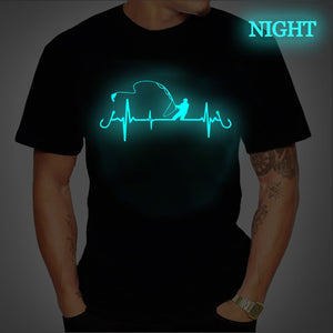 Luminous Graphic Heartbeat T-Shirts