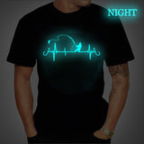 Luminous Graphic Heartbeat T-Shirts