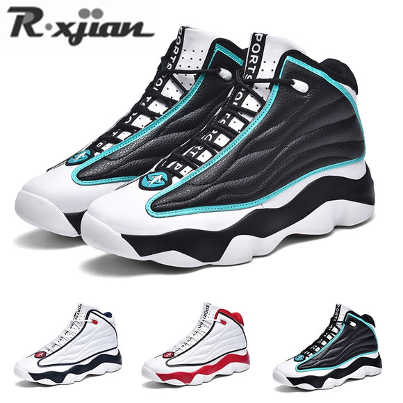 Couple Models Autumn And Winter Basketball Shoes Leather Fashion Trend Smooth Lines Classic Retro Plus Size 36-46 Casual