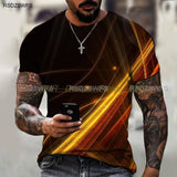 3-dimensional Flame Colorful T-Shirts