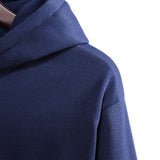 Loose Stitching Hooded Pullovers
