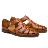 Stitched Faux Leather Sandals